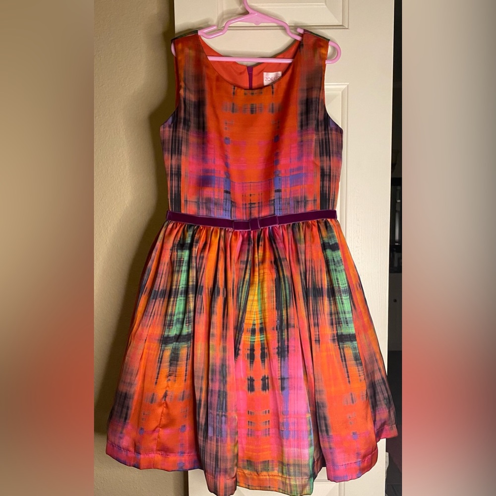 Zoe Ltd Multicolor Easter Party Dress Size 12 EUC